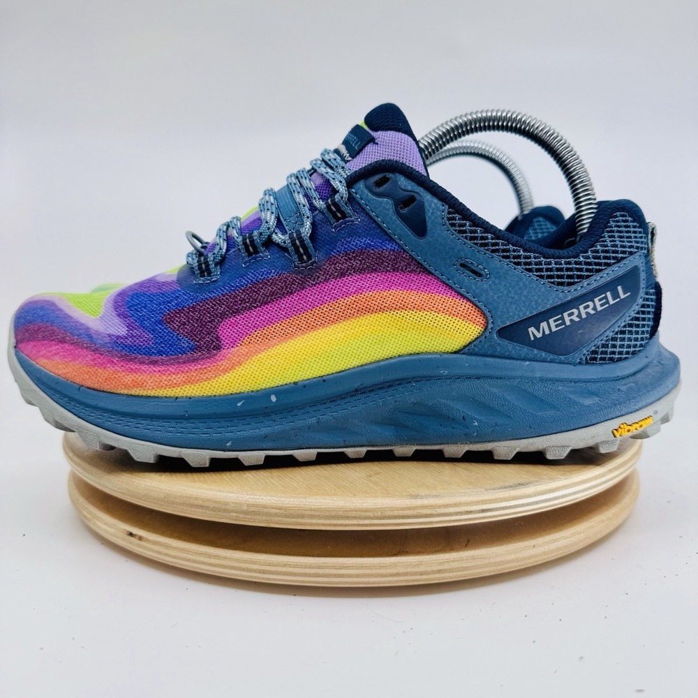 Merrell Antora 3 Shoes Womens 8.5 Rainbow Colorful Trail Running Sneakers